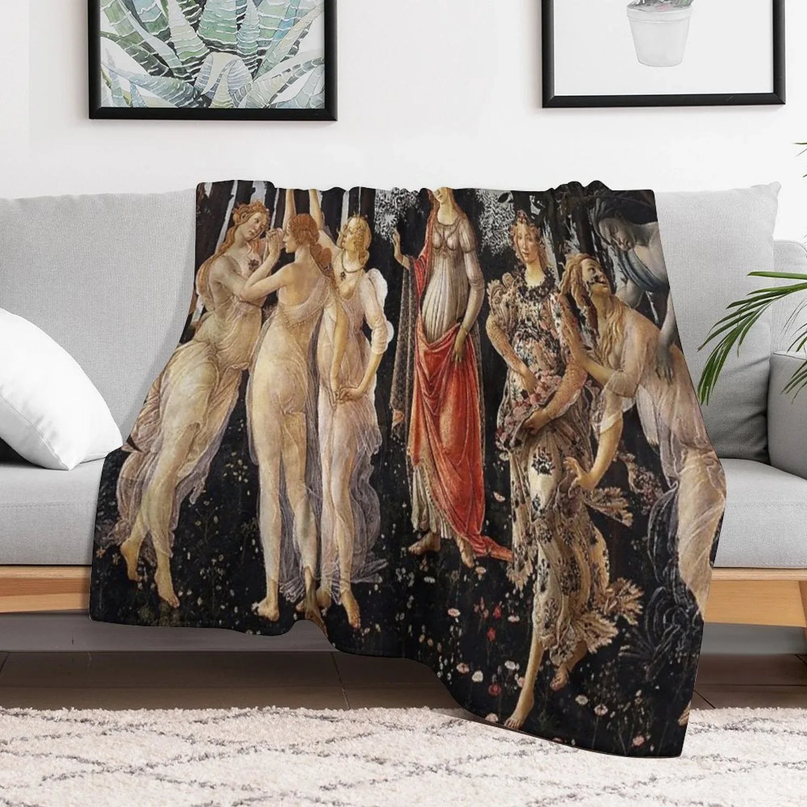 Sandro Botticelli - Primavera Throw Blanket