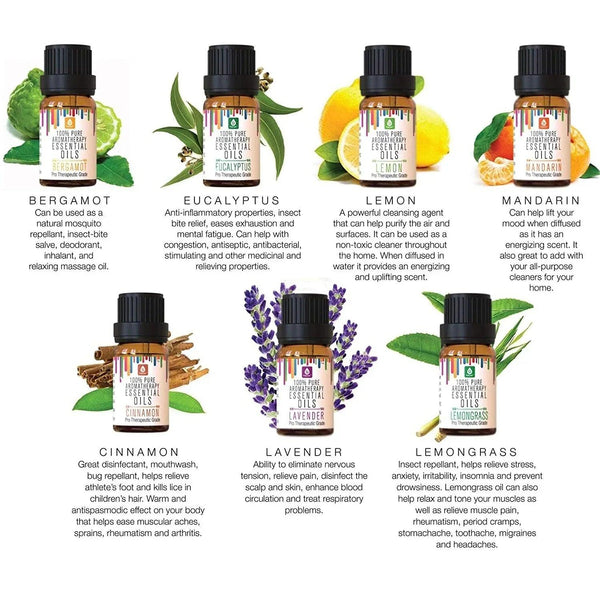 14 Pack of 100% Pure Essential Aromatherapy Oils - Gifts for You 'n Me