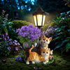 Solar Cat Outdoor Statues, Garden Sculptures with Flowerpot Decor & Solar Lantern for Yard Art Lawn Ornaments Porch Patio Balcony - Idea Gifts for Women Mom Grandma