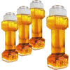 The Wine Savant Set of 4, Dumbbell Beer & Whiskey Glasses, Giant Lifting Beers 26oz Glass | Large Weightlifting to Scale Funny Beer Mug | For Men & Women Cool Beer Glasses Perfect, Gifts for Dad