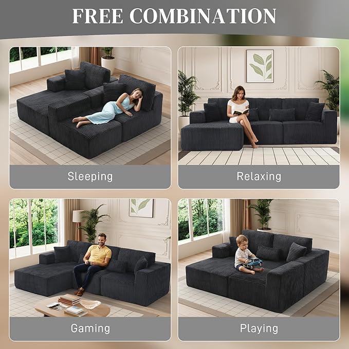 HYJT-H&K Modular Sectional Sofa Cloud Sectional Couch, 107