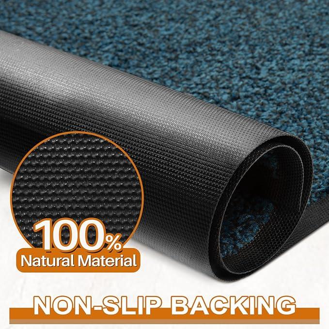 Mibao Front Door Mat, Dirt Trapper Welcome Mat for Outdoor Indoor, Non-Slip Waterproof Doormat, Durable Machine Washable Low Profile Entry Rug for Back Door Outside Patio Porch, 72