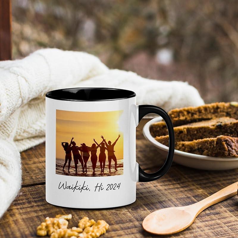 Custom Mugs with Pictures Text or Logo, Personalized Photo Coffee Mugs for Women, Personalized Gifts for Men Teacher or Nurse, Custom Coffee Mug Fathers Day Mothers Day Birthday or Christmas