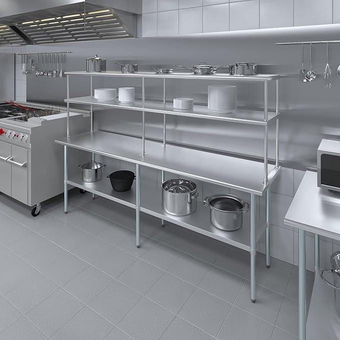 AmGood Double OverShelf Stainless Steel NSF - Many (96