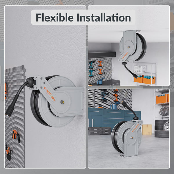 Retractable Pressure Hose Reel - 1/4in