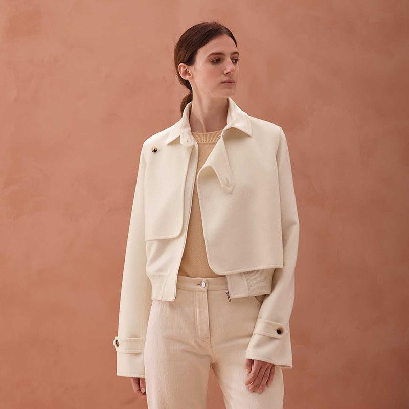 Retro Short Temperamental Women's Genuine Leather Clothes