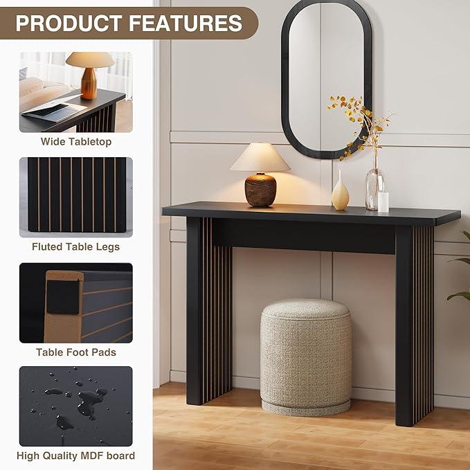 AVZEAR Mid Century Narrow Entryway Console Table, 43.3