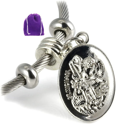 San Miguel Arcangel | St Michael Gifts of Saint Michael Bracelet Archangel Michael Protection for Police Officers and Fire Fighters as The Patron Saint Michael for Protection of The St Michael Angel