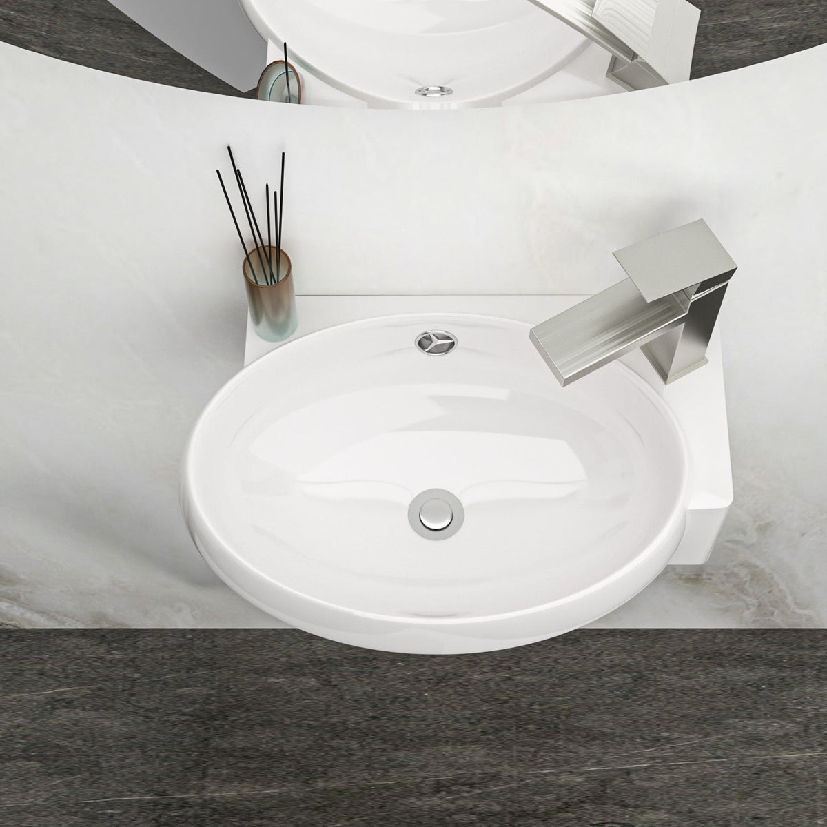 16.5x11 Inch Ceramic Bathroom Sink