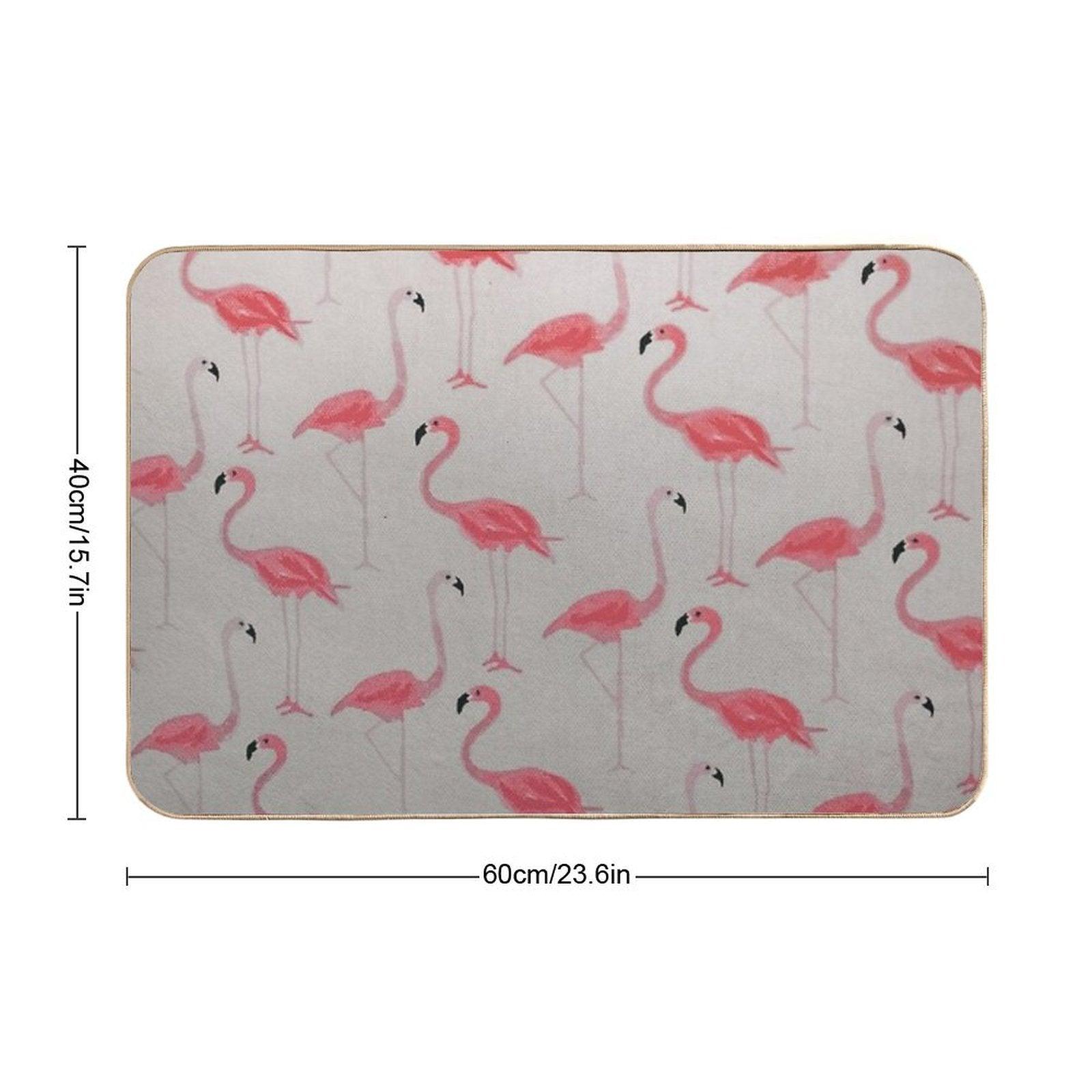 Flamingos Best Friends Bath Mat