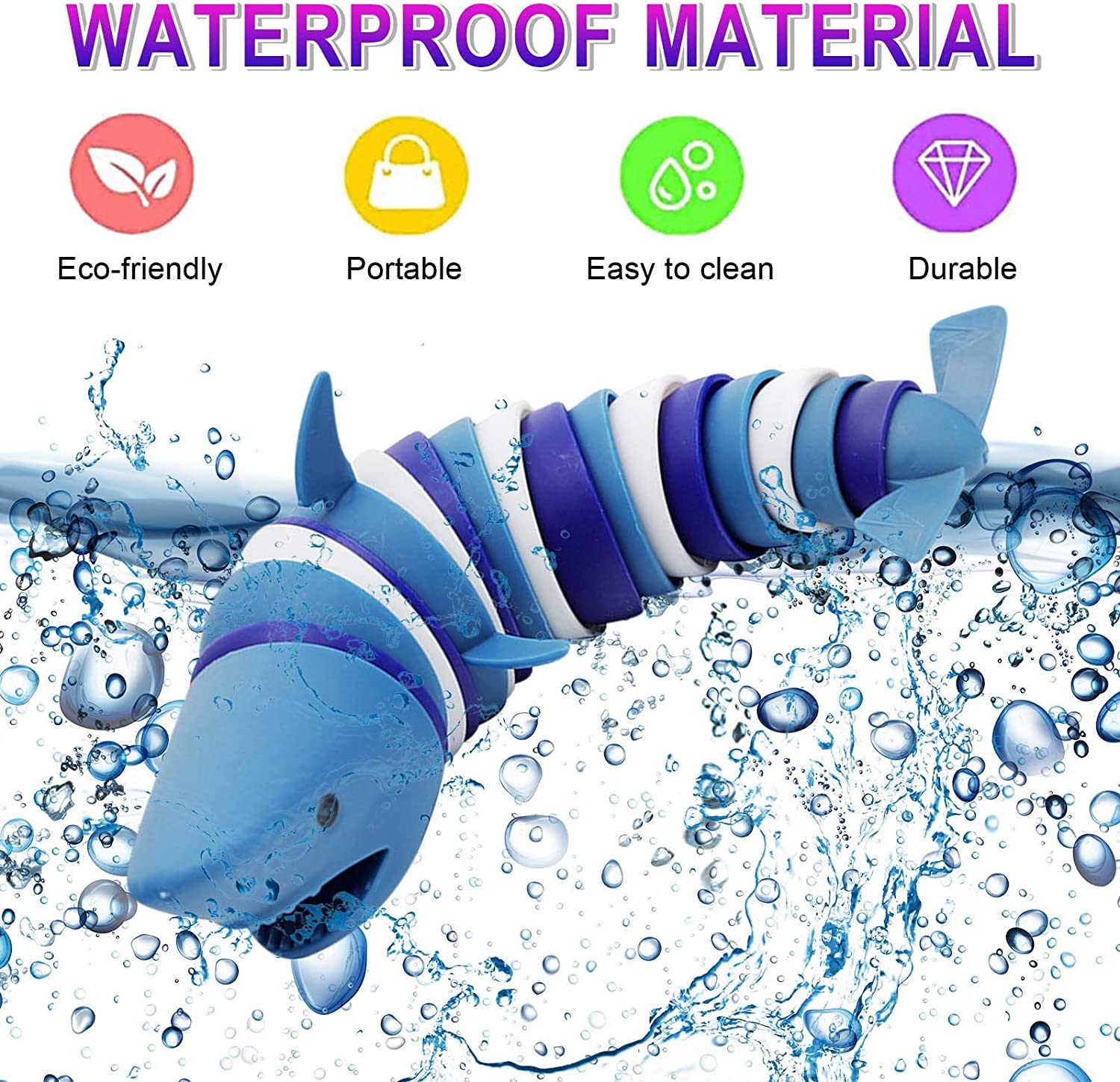 4-Pack Jiggle Wiggle 7-Inch Jumbo Fidget Slug Toy