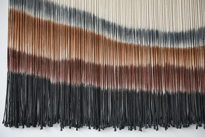 Flber Macrame Wall Hanging Macrame Wall Decor Large-Scale Tie-Dye Tapestry Living Home Room Wall Decor 57