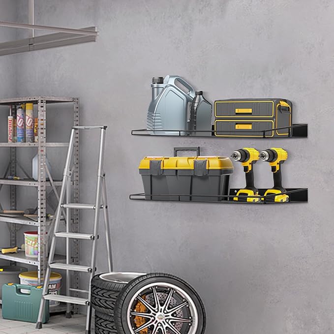 RedCall Heavy-Duty Wall Shelf, 2 Pack Garage Shelf, 23.5