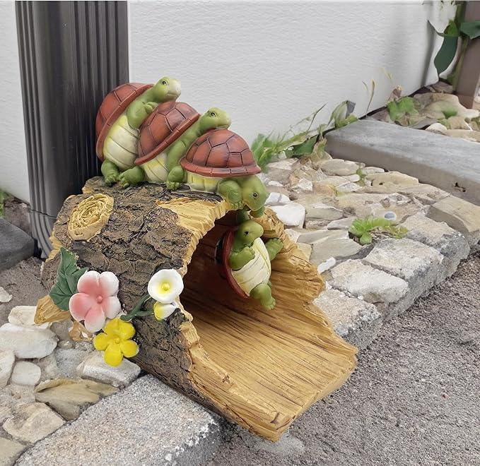 Turtle Statues Gutter Downspout Extension Statues Garden Decoration,Resin Statue Outdoor Decor,Animal Downspout Diverter,Decorative Gutter Extension,3