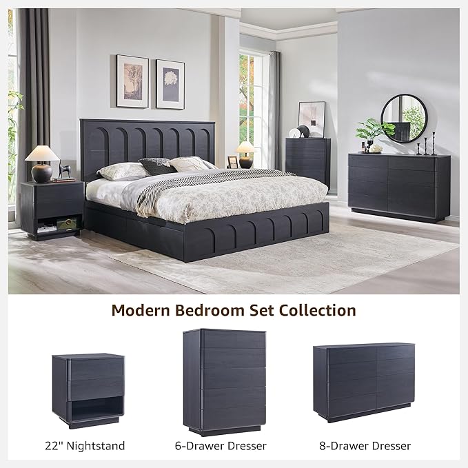 Nightstand Set of 2 with Charging Station, 22