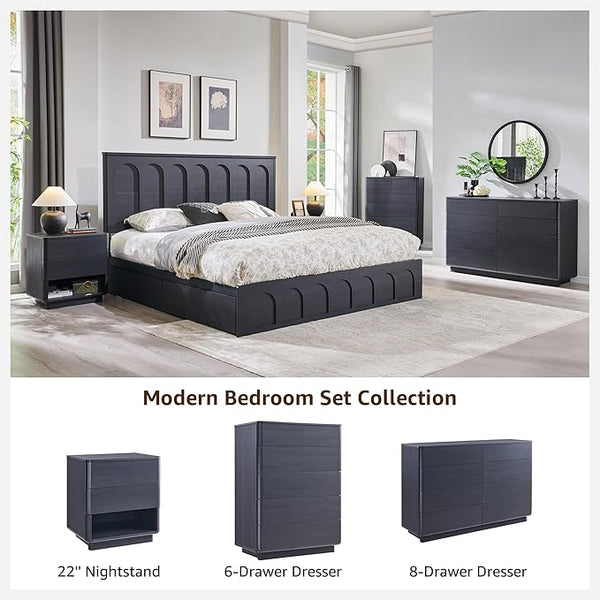 Nightstand Set of 2 with Charging Station, 22