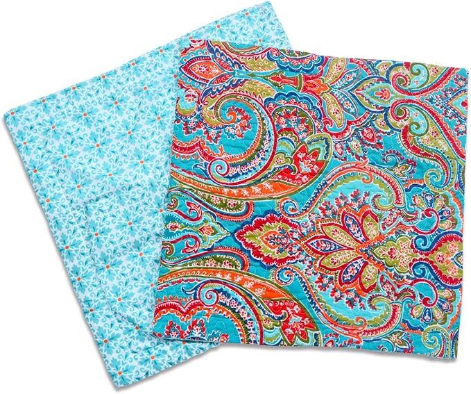 NEWLAKE European Gorgeous Floral Style Cotton Throw Pillow Covers (2 Pieces, 18X18 Inch)