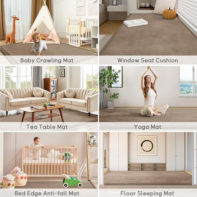 Baby Play Mat for Floor Tummy Time Mat Nursery Rug Muscle Mat Area Rug Playroom Rug Tatami Mat 4'11x3'28