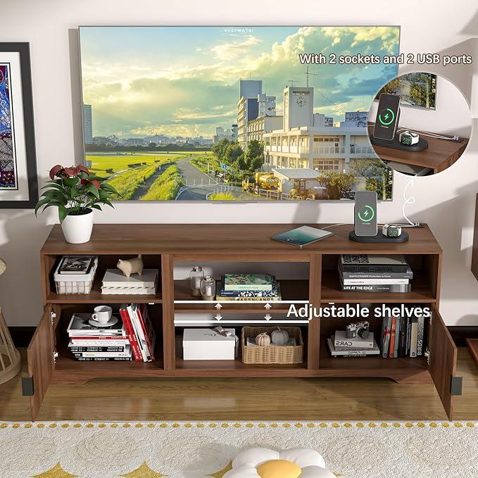 Fluted TV Stand for Tvs up to 80