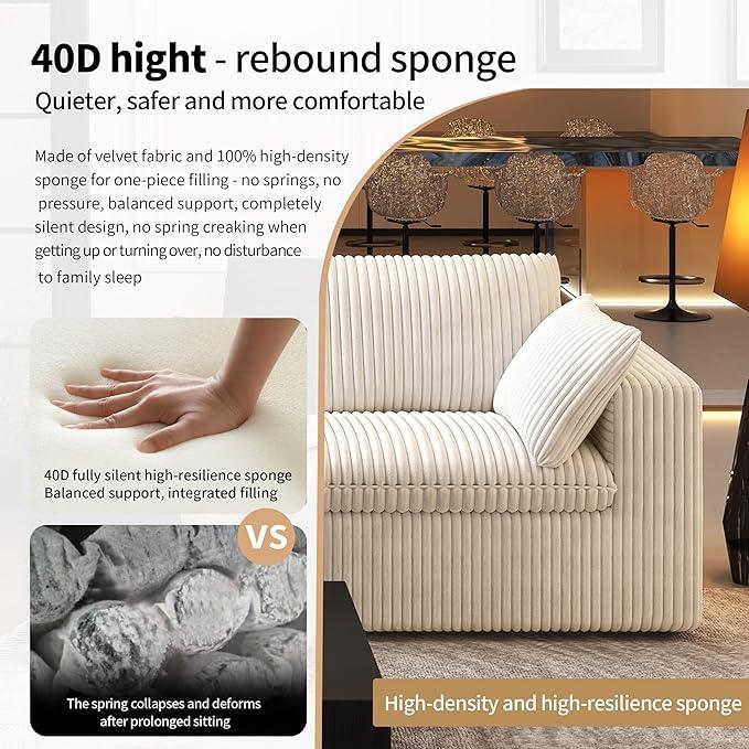 Oversized Modular Sectional Cloud Couch,157.5