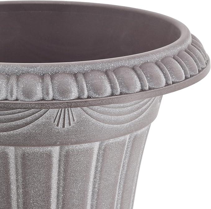 PL00CW Classic Traditional Plastic Urn Planter Indoor/Outdoor, 16