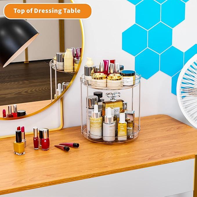 2 Tier Lazy Susan Turntable for Cabinet,Countertop,Pantry,9.5