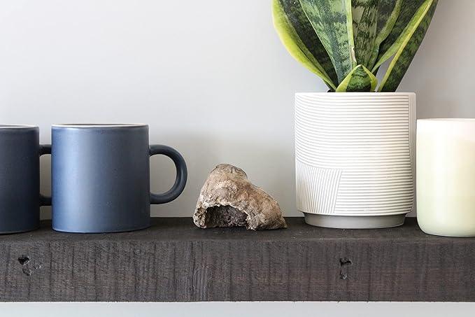 Urban Legacy Reclaimed Barnwood Planks | Floating Shelves for Wall w/Flush Mount Shelf Bracket Set Included | Set of 2 (Coffee Bean, 30