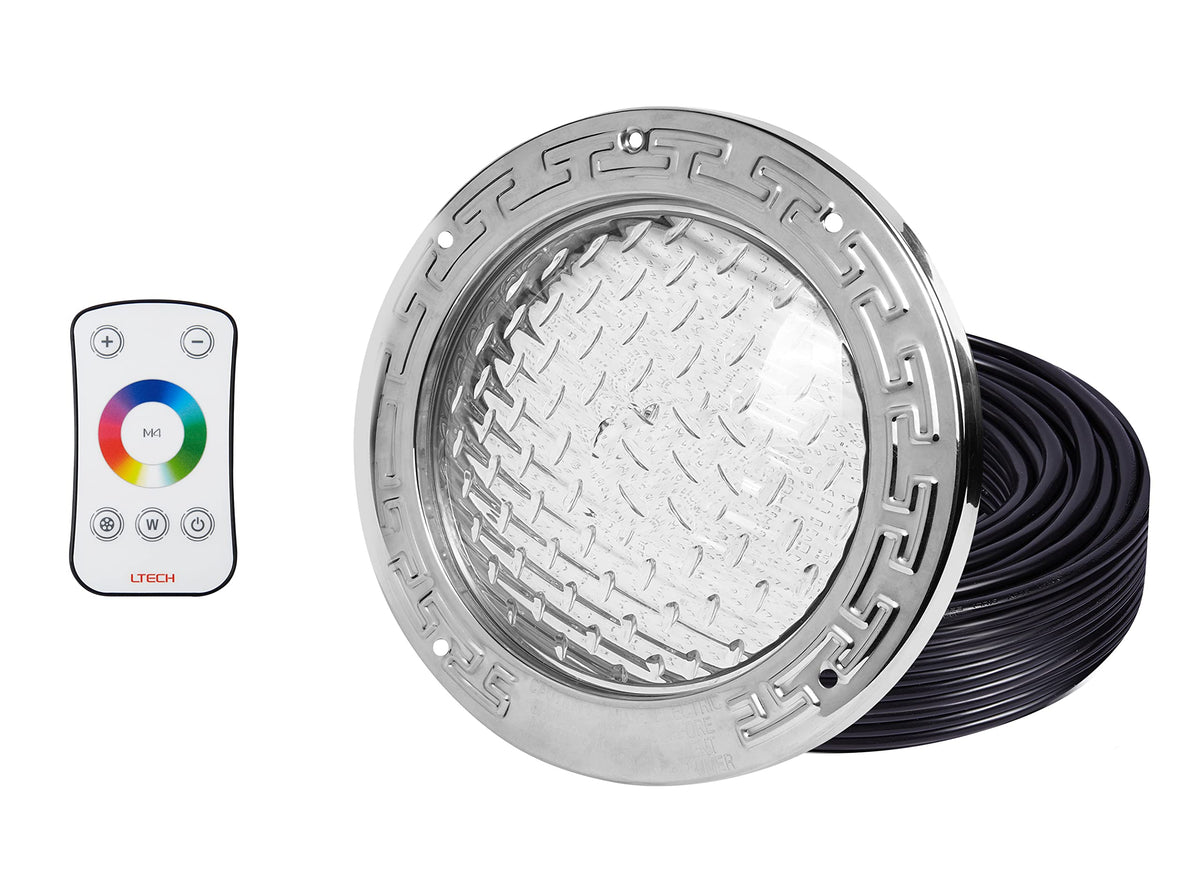 HQUA PN01DC 120V LED RGBW Color Change Inground Pool Light, 10 in