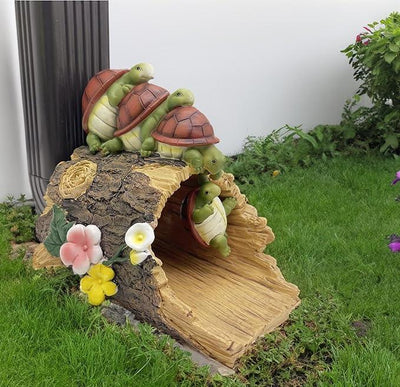 Turtle Statues Gutter Downspout Extension Statues Garden Decoration,Resin Statue Outdoor Decor,Animal Downspout Diverter,Decorative Gutter Extension,3