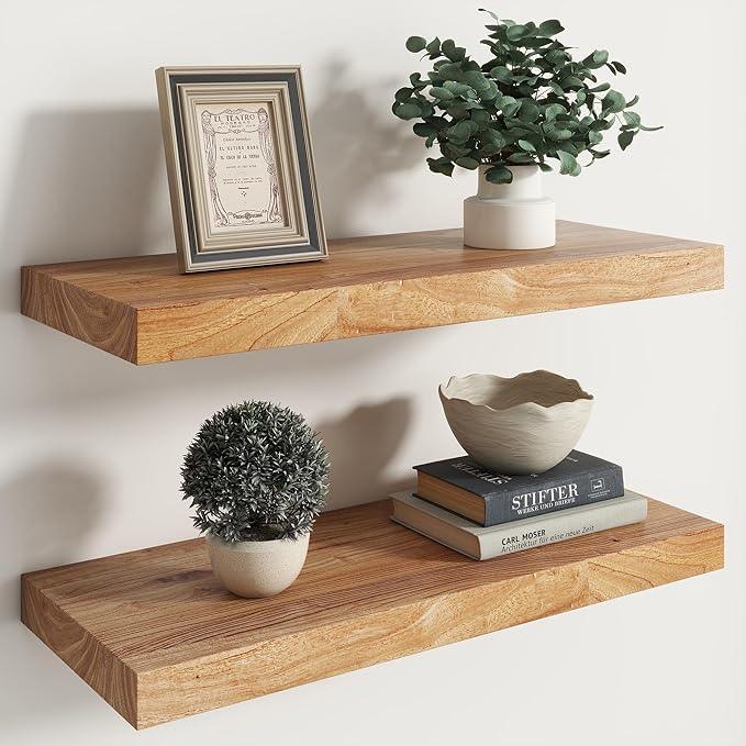 RICHFOCUS Elm Floating Shelves for Wall - 24