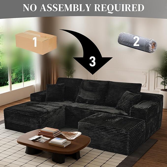 Modular Sectional Sofa Cloud Sectional Couch, 107