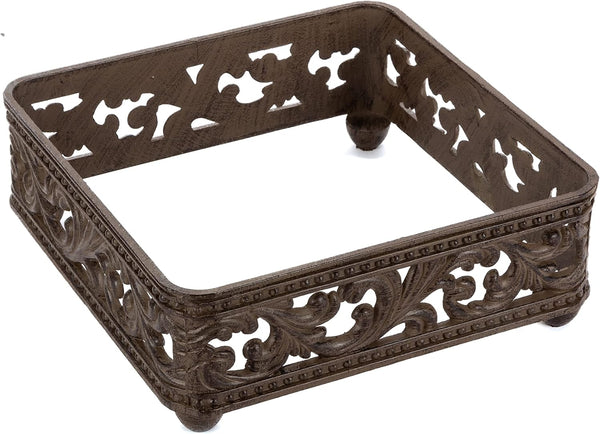 Acanthus Stoneware Square Canister, 15