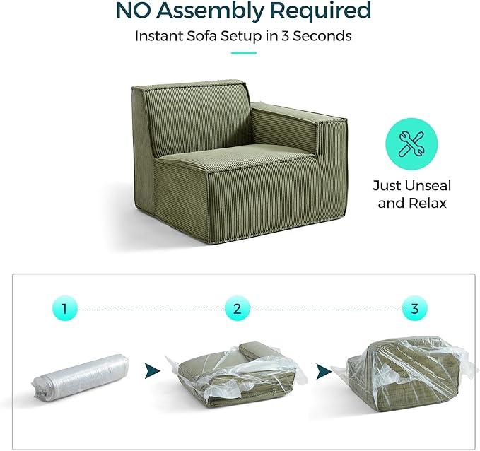 LINSY HOME Modular Sectional Sofa, 134