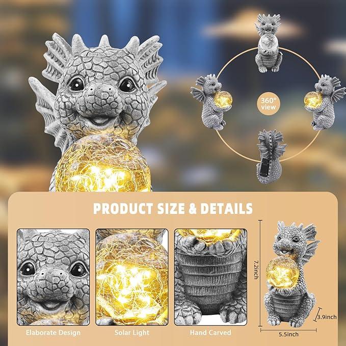 Solar Garden Outdoor Statues 7.2