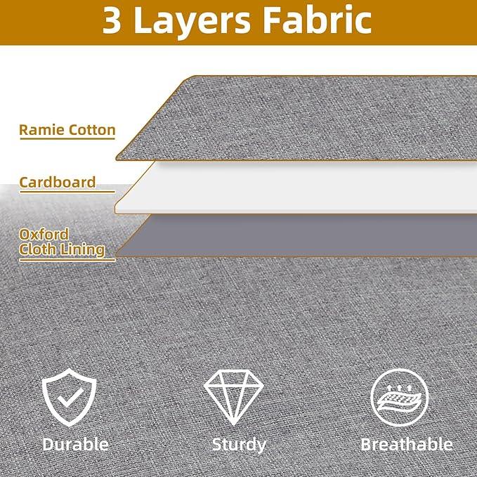 Underbed Storage Box, 23.6 x 11.8 x 5.9 Inch Clothes Organizer With Sturdy Structure and Reinforced Handles for Blanket, Sheets, Pillows, Towels, Shoes, Grey, 1 Pack