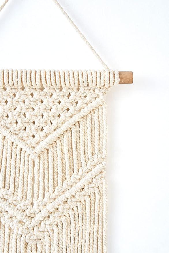 Dahey 2 Pcs Macrame Wall Hanging Small Woven Tapestry Wall Art Decor - Beautiful for Boho Home Dorm College Classroom Decor, Apartment, Nursery, Party Decorations, 16.5