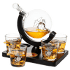 Marine Decanter Set With Four 3 oz Shot Glasses 1000ml Marines Gift Decanter by The Wine Savant - Marine Gifts, Army Gifts, Veteran Gifts