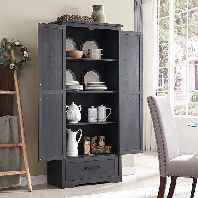 Farmhouse Kitchen Pantry Cabinet - 72