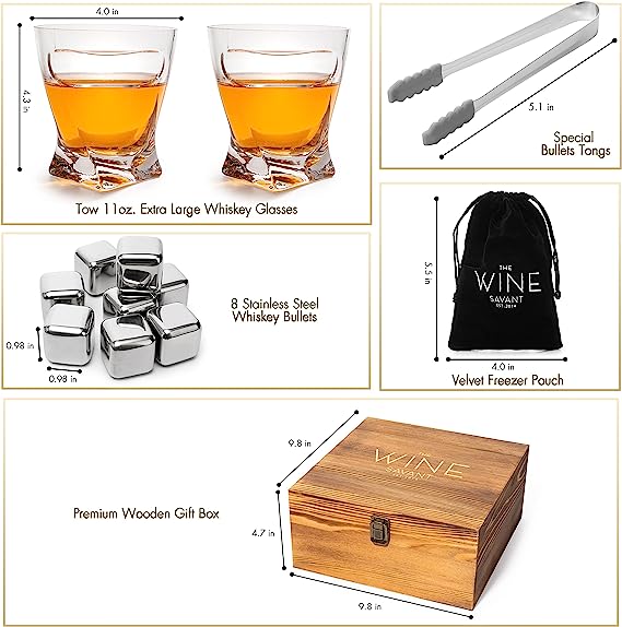 The Wine Savant Luxurious Cigar Glasses - Set of 2