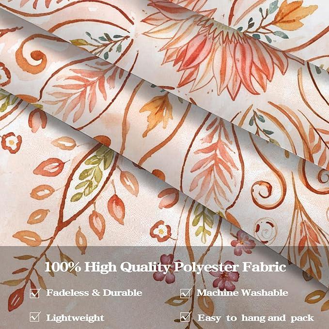 Lunerfex Floral Mandala Tapestry Boho Tapestry for Bedroom Orange Tapestries Wall Hanging Living Room Wall Art and Home Decor 44x60