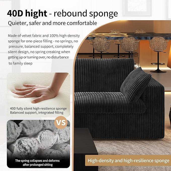 Oversized Modular Sectional Cloud Couch,157.5