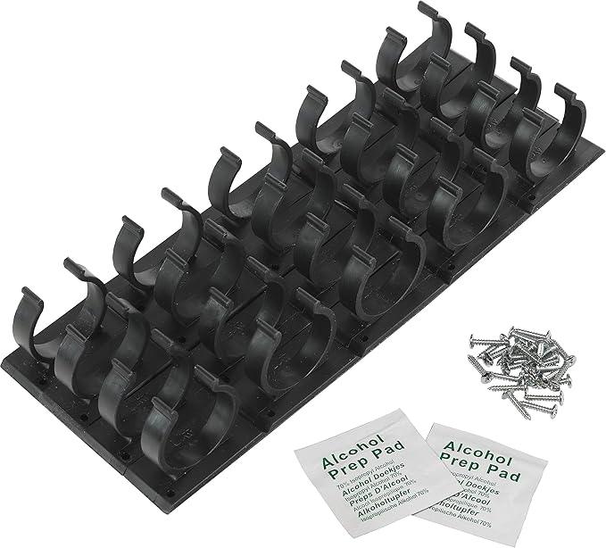 Simple Houseware 20 Spice Gripper Spice Accessories Spice Organizer- 4 Strips, Holds 20 Jars, Black
