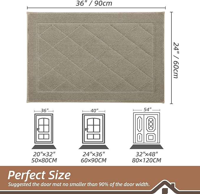 BEQHAUSE Dirt Trapper Door Mat 24
