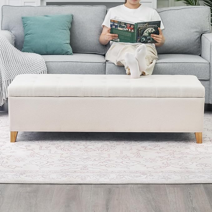Joveco Storage Ottoman Bench, 51