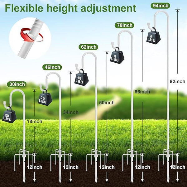Hummingbird Feeder Pole for Outdoors - Heavy Duty Bird Feeder Stand with Adjustable Stake,62