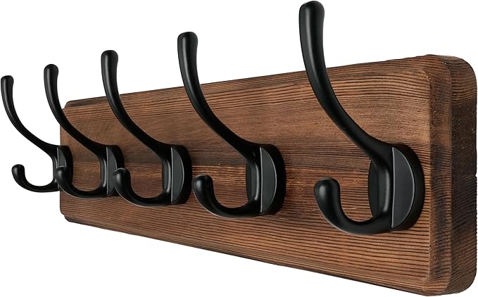 Dseap Wall Mounted Coat Rack: Patented, Heavy-Duty, 17.4