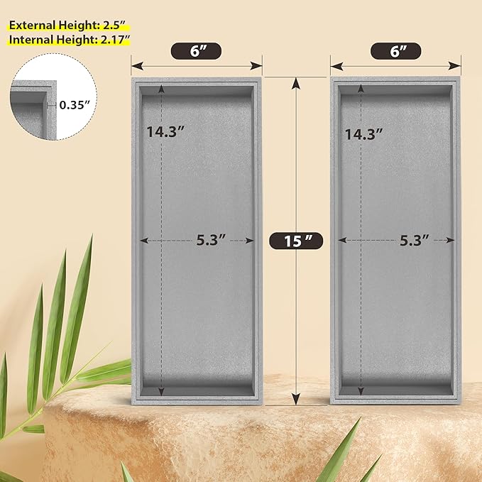 Kitchen Drawer Organizer Bins, Stackable Bamboo Drawer Organizer for Silverware, 2 Pcs Toilet Paper Basket Holder, Wood Bathroom Tray Countertop, Toilet Tank Tray Silver 15