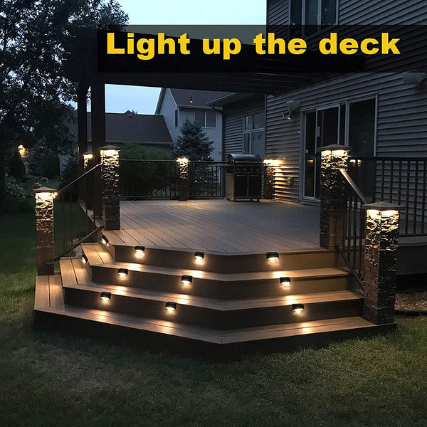 8-Pack Solar LED Deck & Step Lights