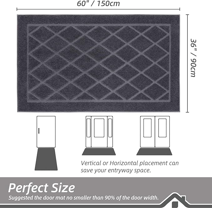 BEQHAUSE Dirt Trapper Door Mat 36