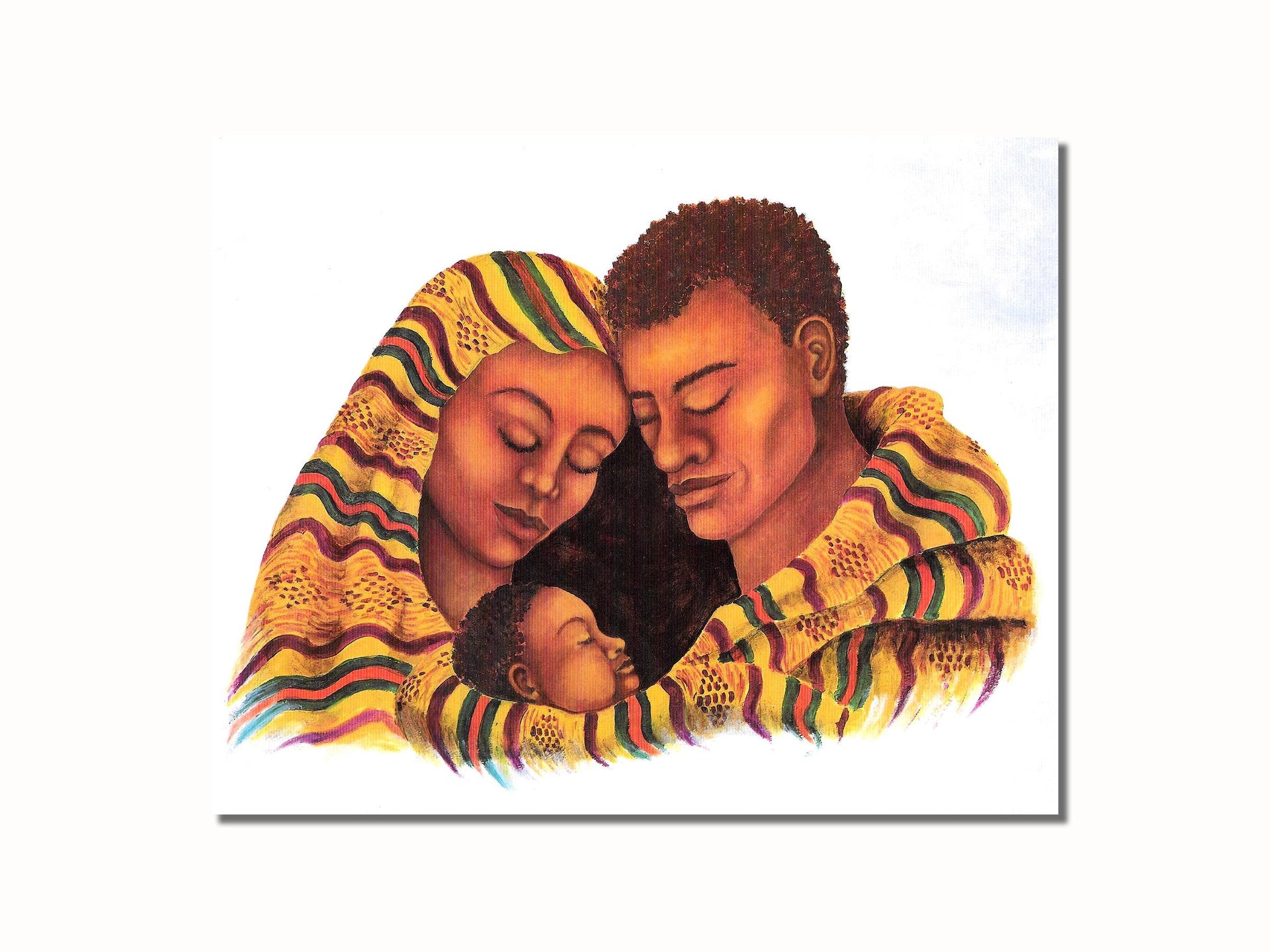 African American Family Art - Black Family Print 8x10 Art Print Ready to Frame